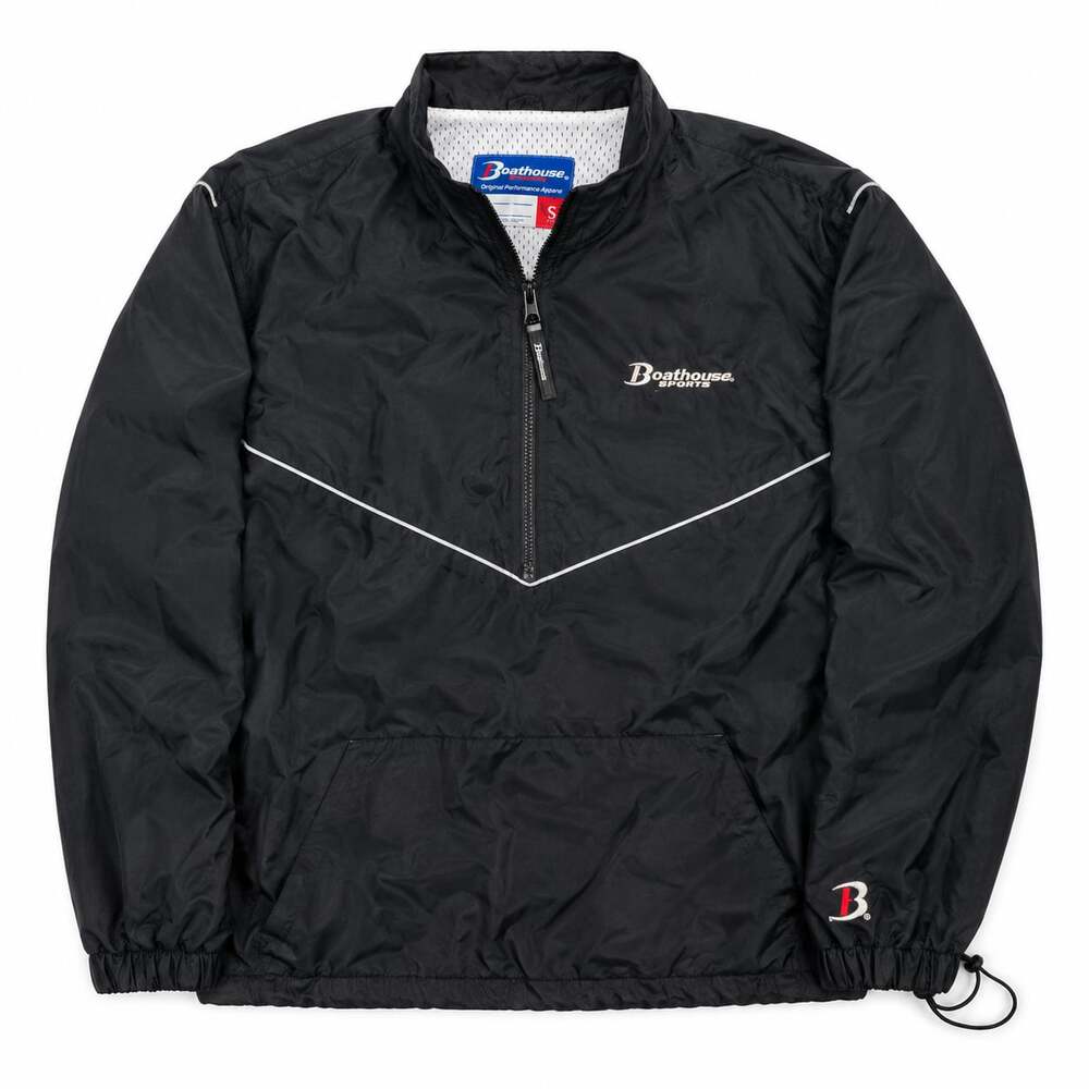 Boathouse Sports Men's Black Quarter-Zip Performance Windbreaker Pullover